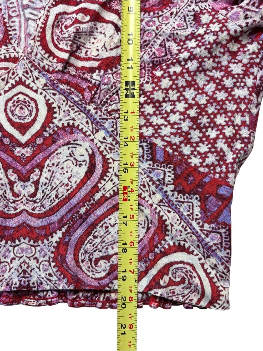 Free People Wild & Free Paisley V-Neck Crop Top M